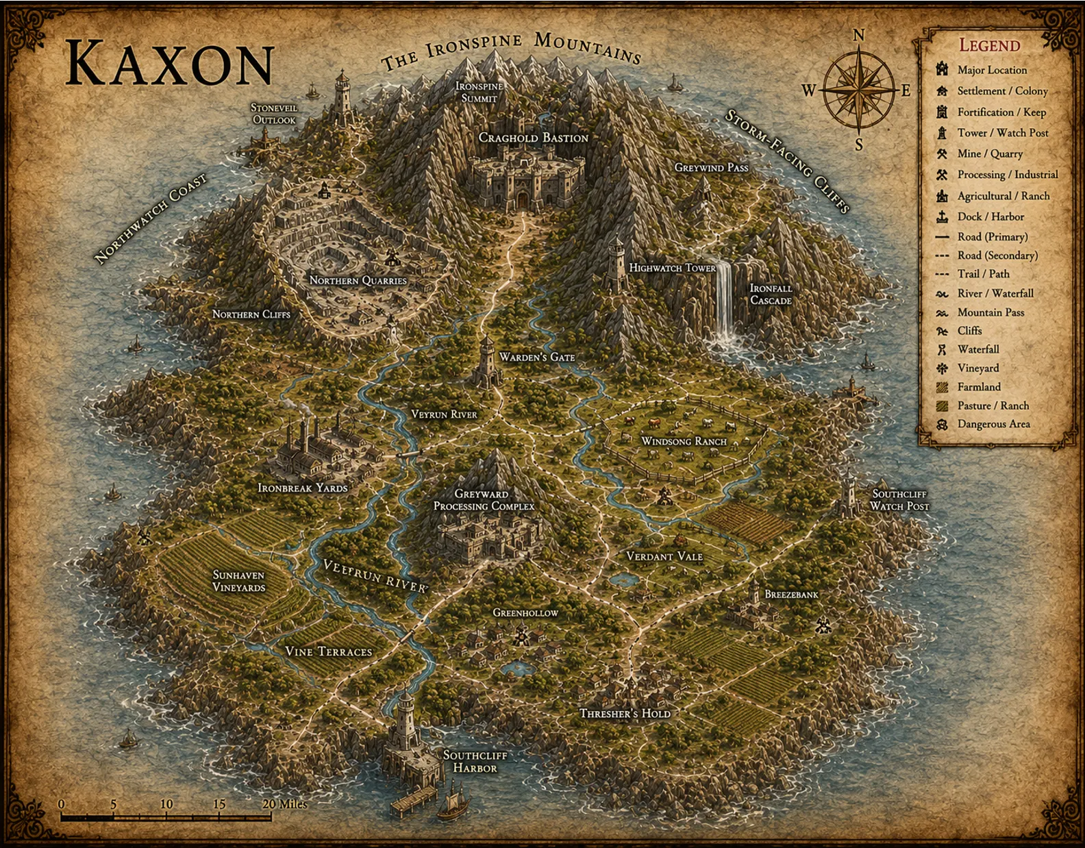 Map of Kaxon